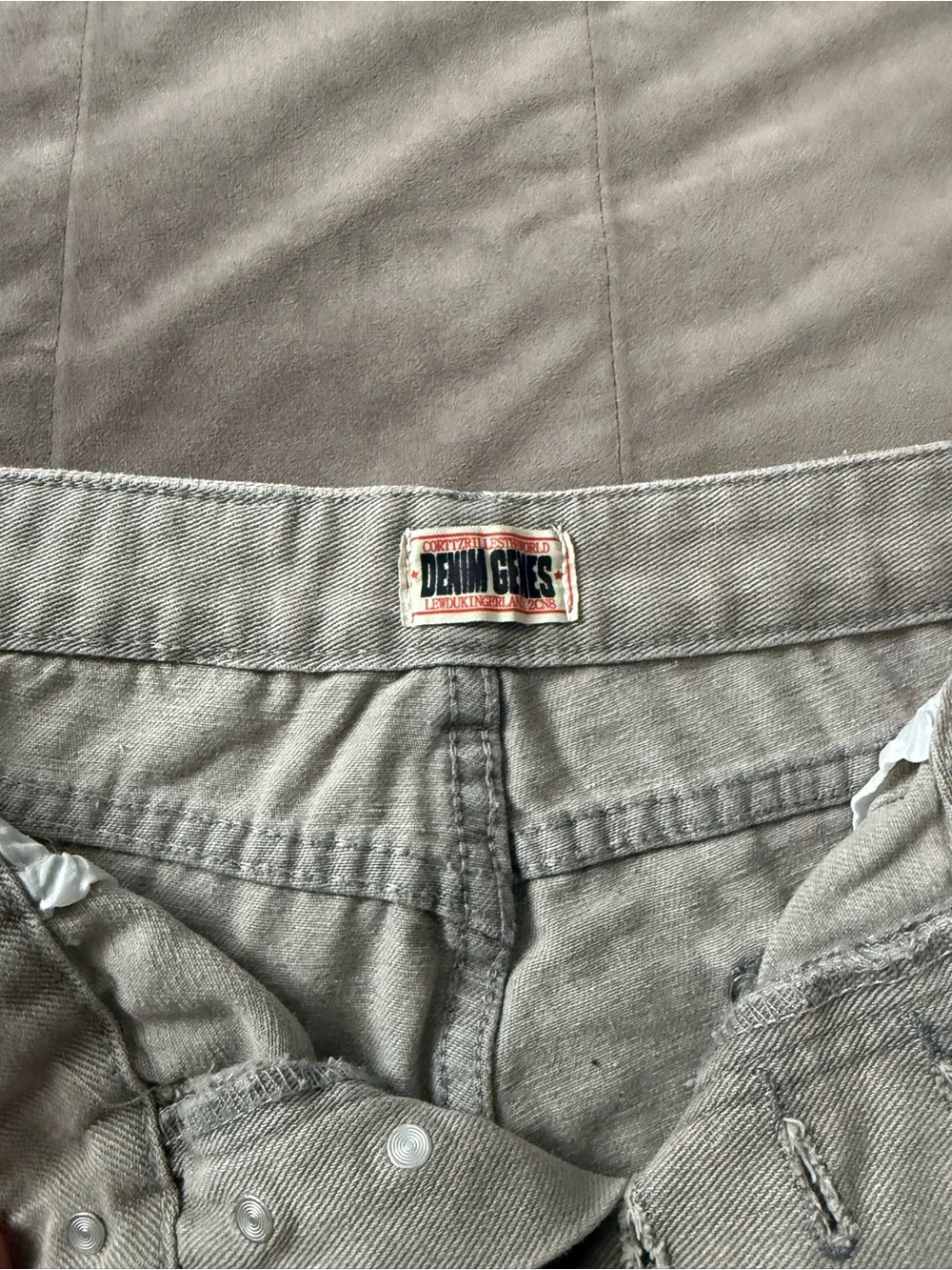 Men's Gray Workwear Shorts - Lightweight Canvas - Picture 3 of 3